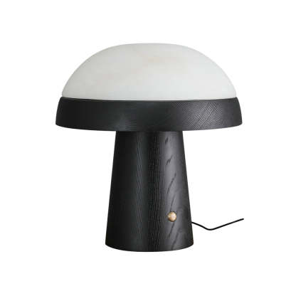 Jade Modern Alabaster Wood Mushroom Table Lamp Living Room