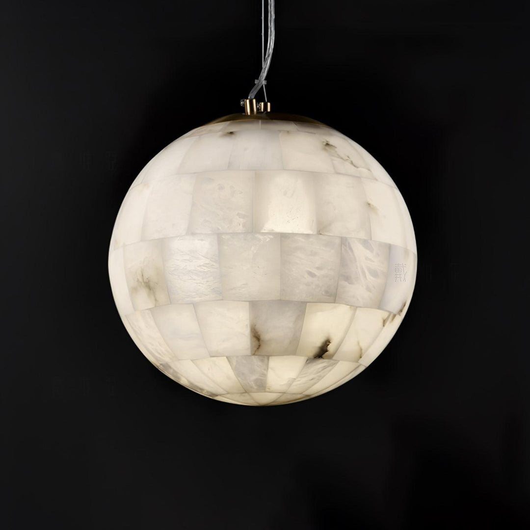 Jade Ergonomics Alabaster Ball Pendant Light Living Room Bedroom