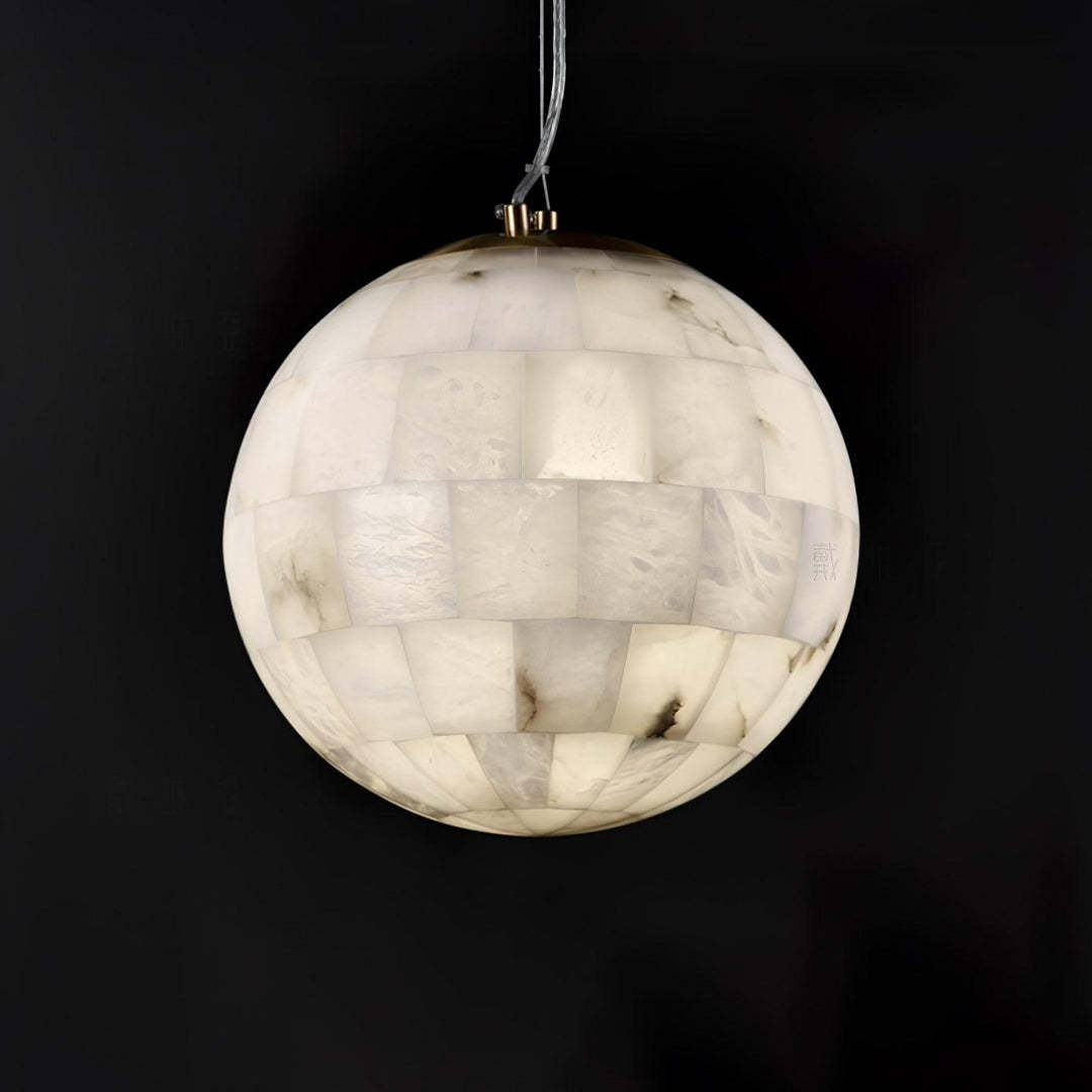 Jade Ergonomics Alabaster Ball Pendant Light Living Room Bedroom