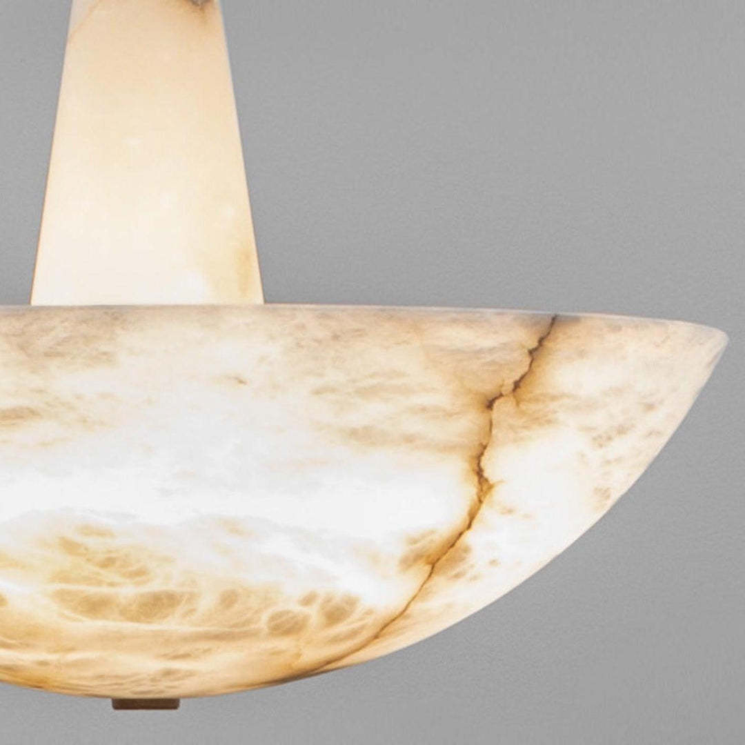 Jade Alabaster Dome Modern Chandelier Living Room Dining Room