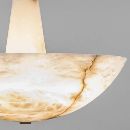 Jade Alabaster Dome Modern Chandelier Living Room Dining Room