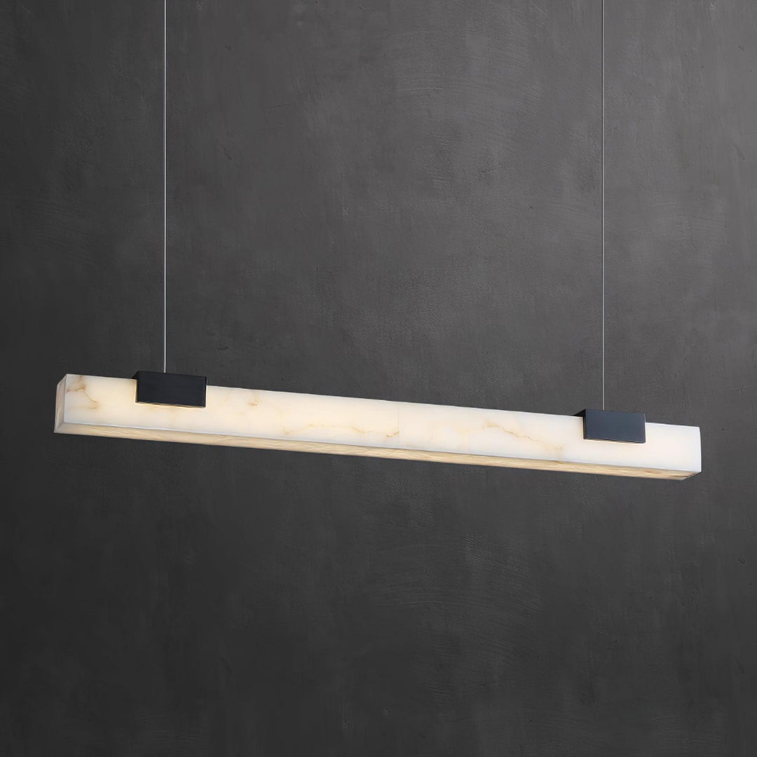 Jade Alabaster Linear Modern Pendant Light Living Room Dining Room