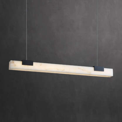Jade Alabaster Linear Modern Pendant Light Living Room Dining Room