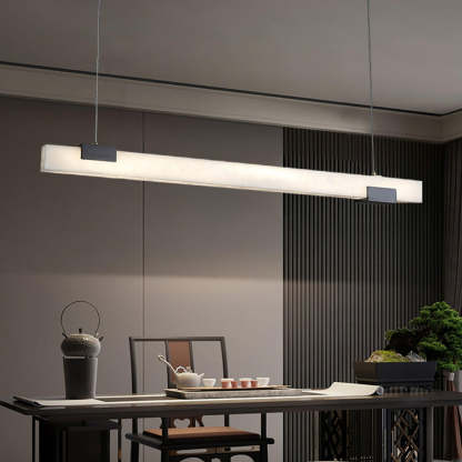 Jade Alabaster Linear Modern Pendant Light Living Room Dining Room