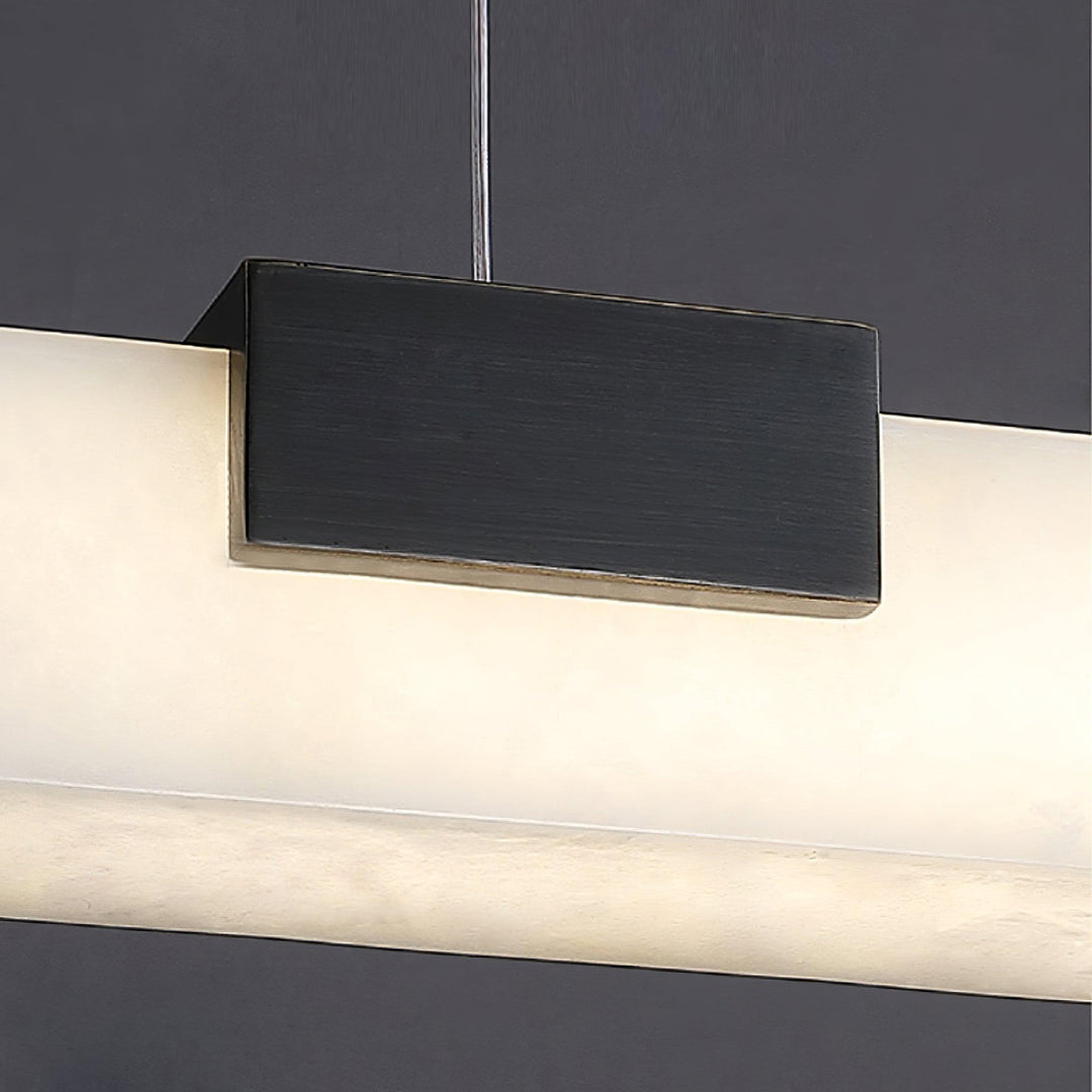 Jade Alabaster Linear Modern Pendant Light Living Room Dining Room
