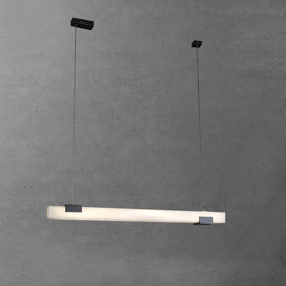 Jade Alabaster Linear Modern Pendant Light Living Room Dining Room