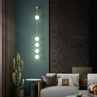 Edge Minimalism Metal Glass Wall Lamp Bedroom Living Room