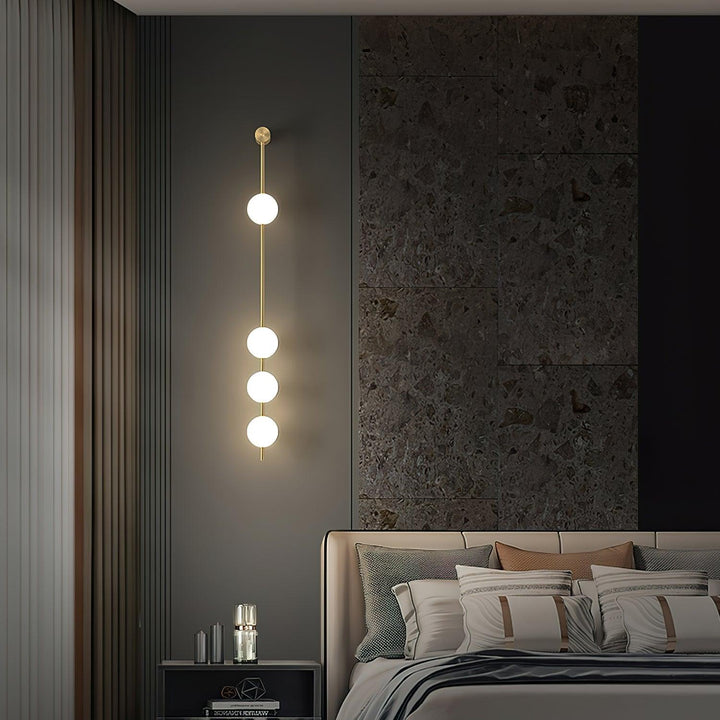 Edge Minimalism Metal Glass Wall Lamp Bedroom Living Room