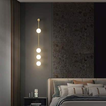 Edge Minimalism Metal Glass Wall Lamp Bedroom Living Room
