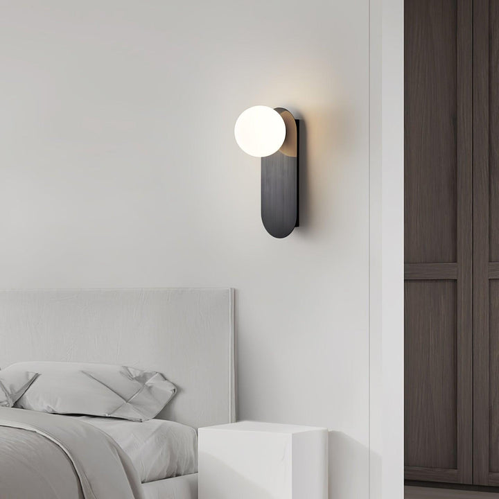 Edge Minimalism Brass Glass Wall Lamp Living Room Bedroom
