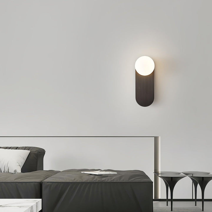 Edge Minimalism Brass Glass Wall Lamp Living Room Bedroom