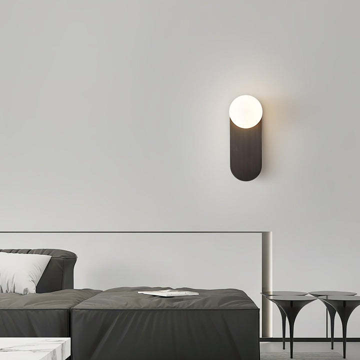 Edge Minimalism Brass Glass Wall Lamp Living Room Bedroom