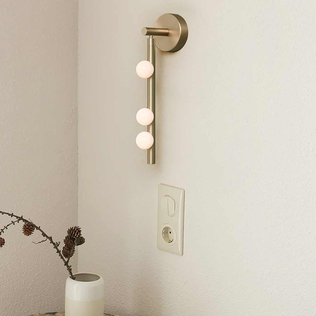 Edge Minimalism Metal Glass Wall Lamp Bedroom Living Room