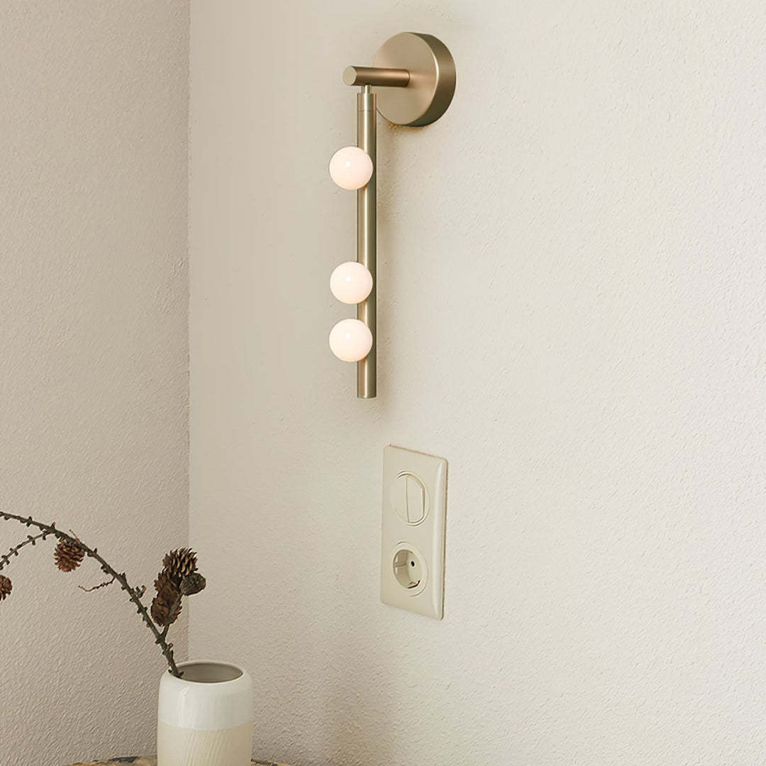 Edge Minimalism Metal Glass Wall Lamp Bedroom Living Room