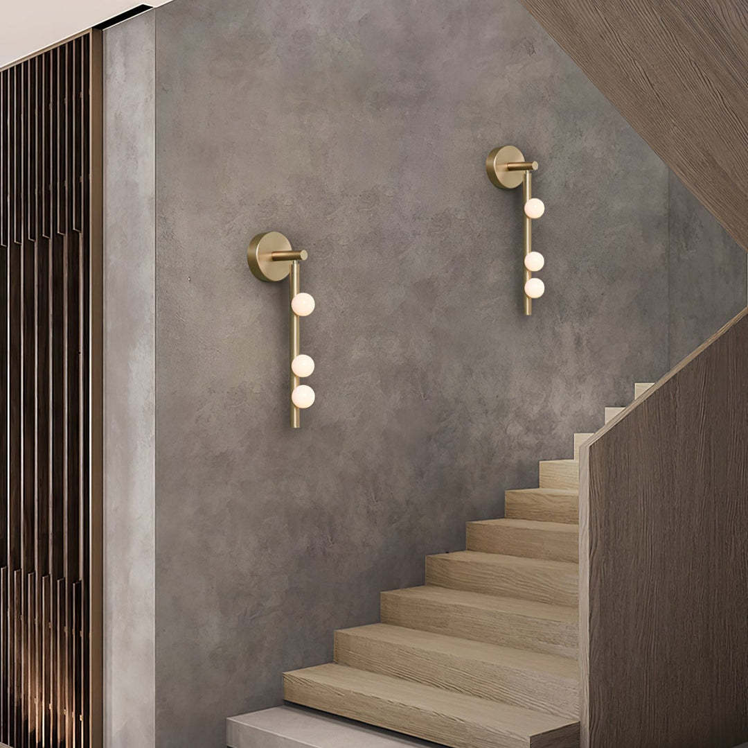 Edge Minimalism Metal Glass Wall Lamp Bedroom Living Room