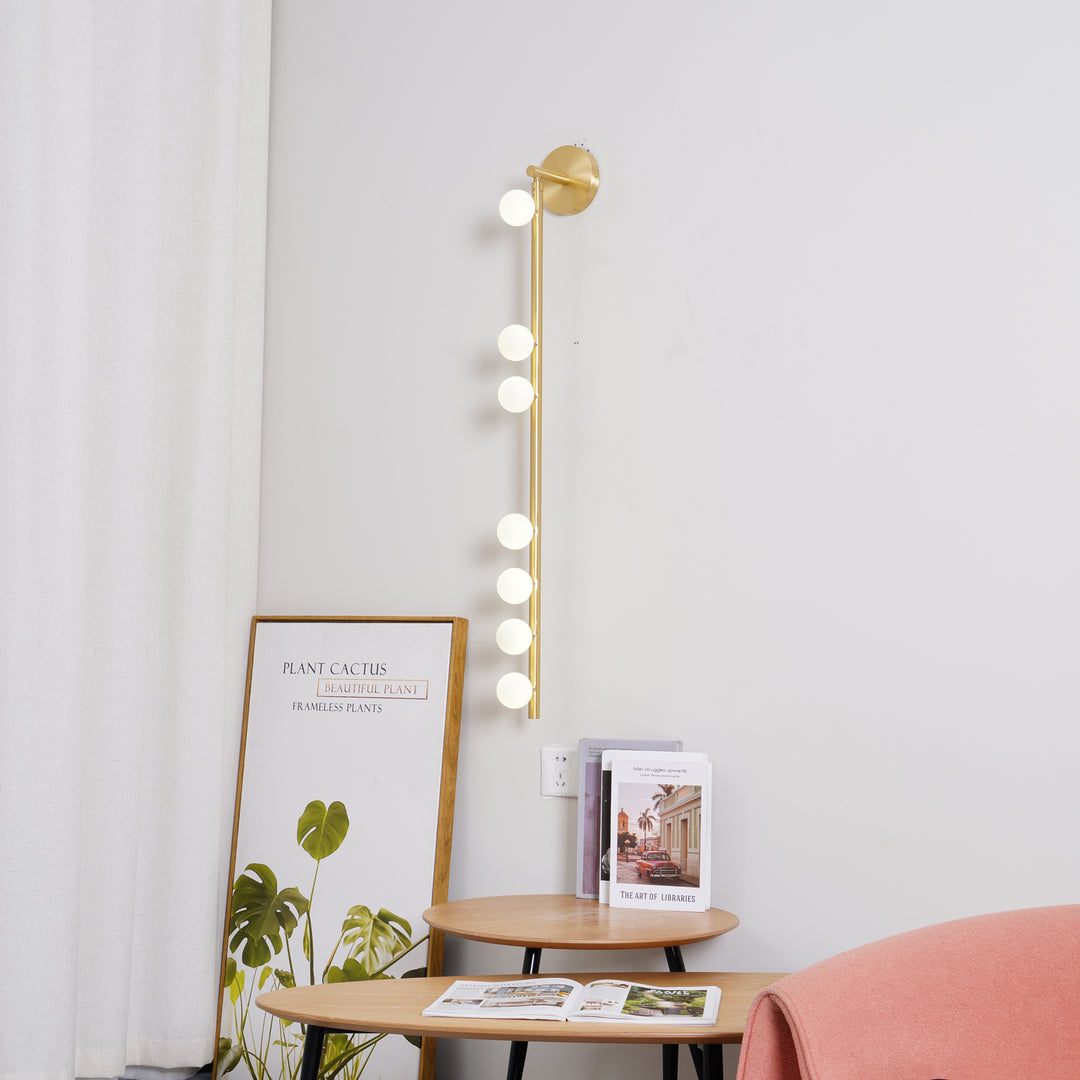 Edge Minimalism Metal Glass Wall Lamp Bedroom Living Room
