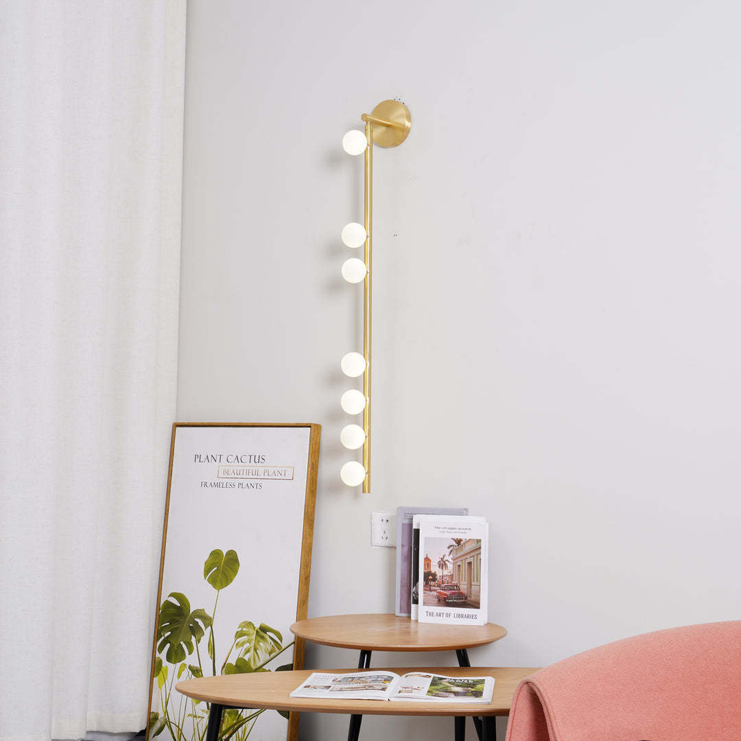 Edge Minimalism Metal Glass Wall Lamp Bedroom Living Room