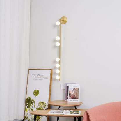Edge Minimalism Metal Glass Wall Lamp Bedroom Living Room