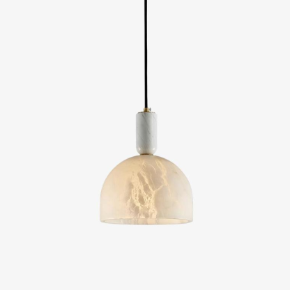 Jade Alabaster Brass Dome Modern Pendant Light Living Room Bedroom