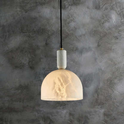 Jade Alabaster Brass Dome Modern Pendant Light Living Room Bedroom