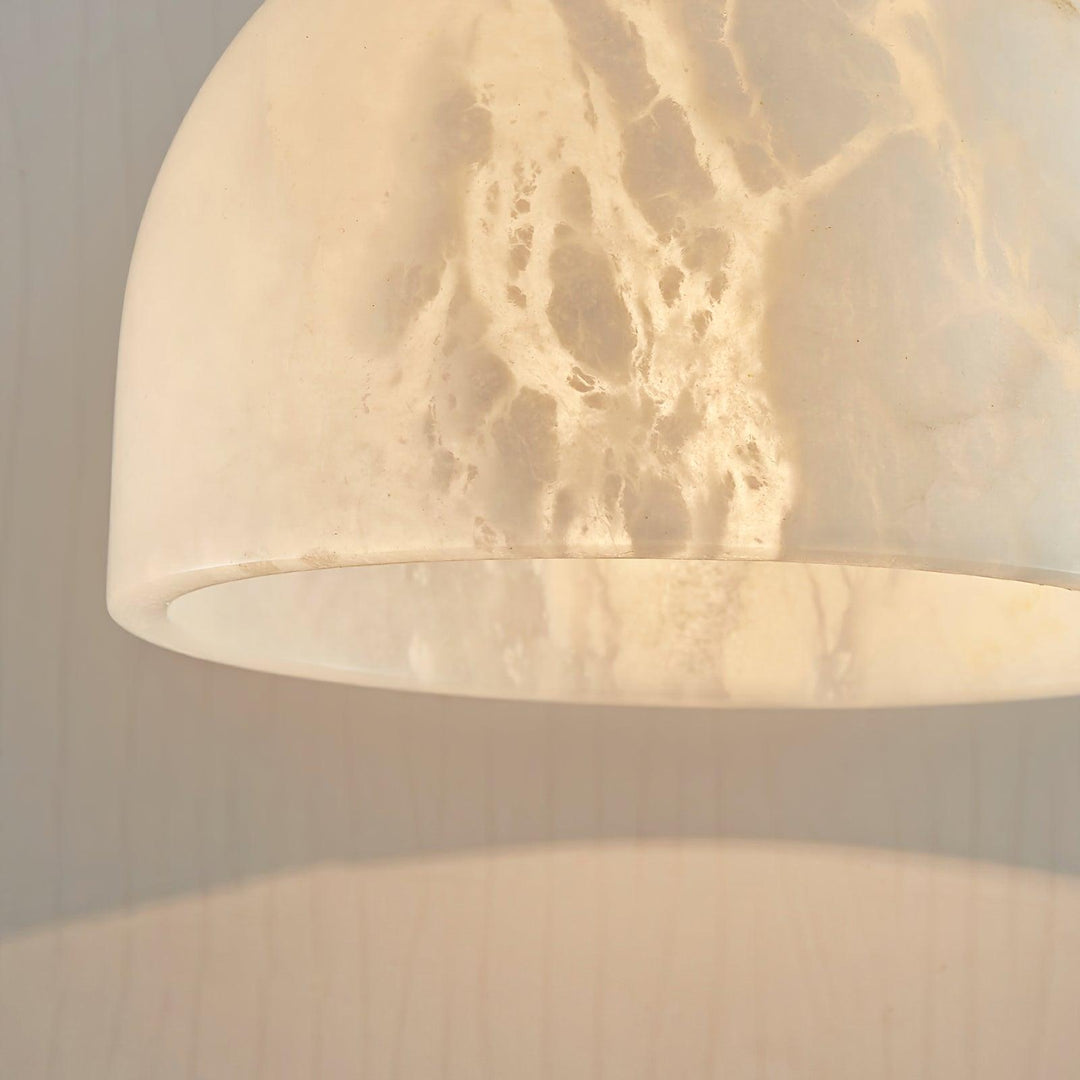 Jade Alabaster Brass Dome Modern Pendant Light Living Room Bedroom