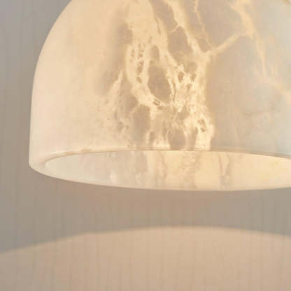 Jade Alabaster Brass Dome Modern Pendant Light Living Room Bedroom