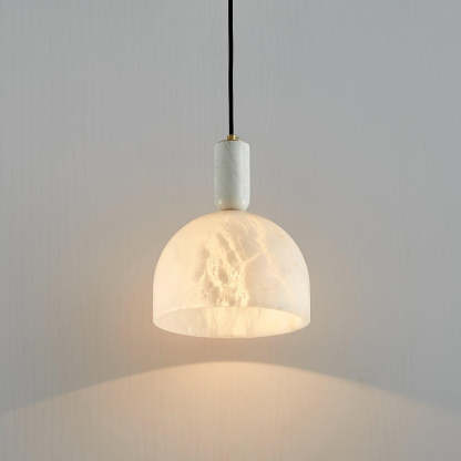 Jade Alabaster Brass Dome Modern Pendant Light Living Room Bedroom