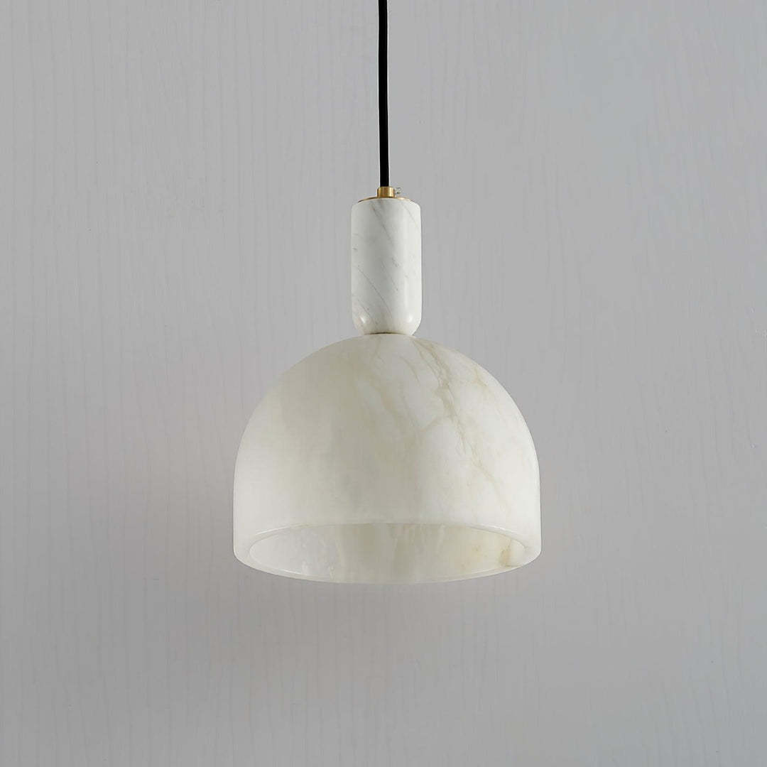 Jade Alabaster Brass Dome Modern Pendant Light Living Room Bedroom