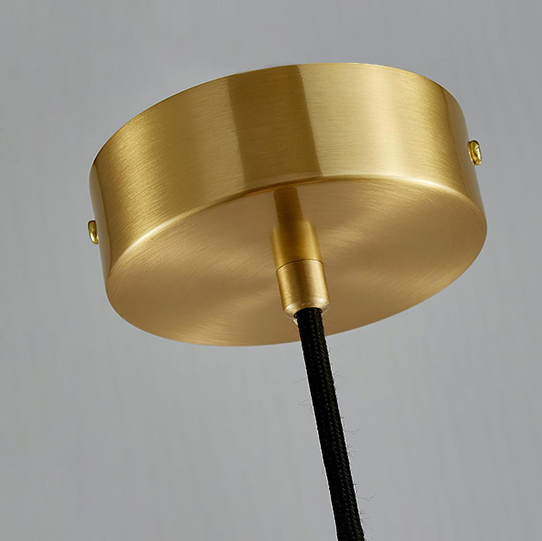 Jade Alabaster Brass Dome Modern Pendant Light Living Room Bedroom