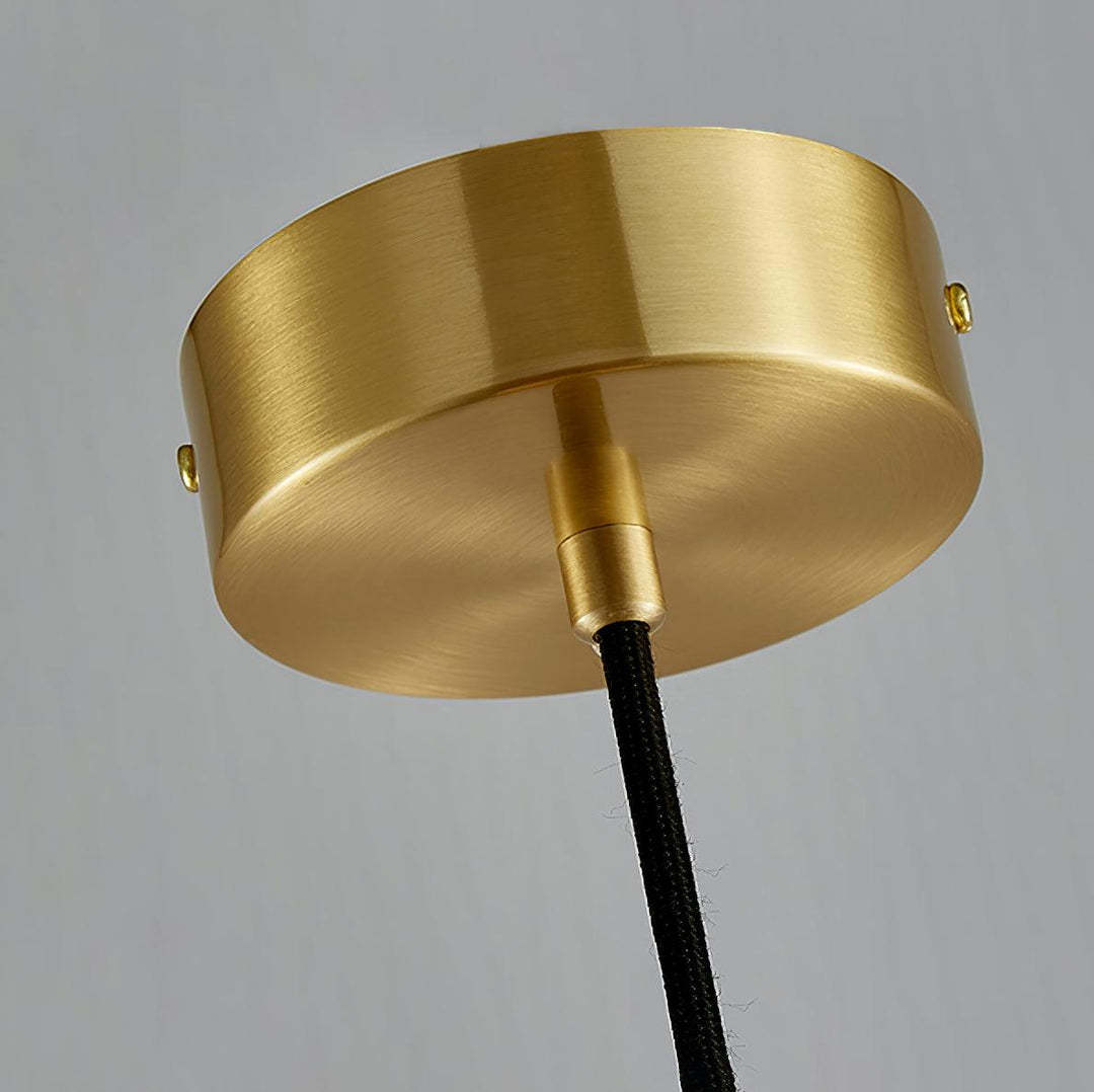 Jade Alabaster Brass Dome Modern Pendant Light Living Room Bedroom