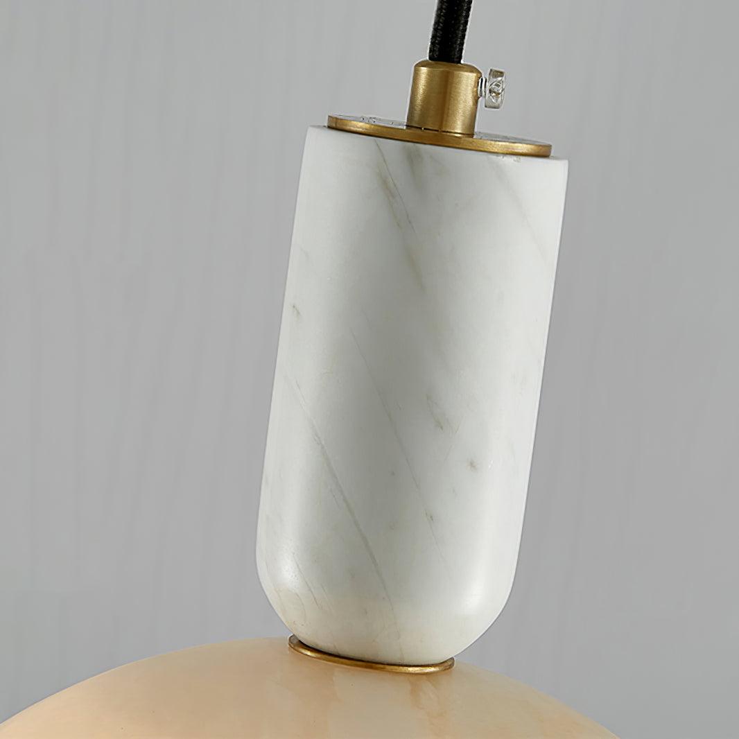 Jade Alabaster Brass Dome Modern Pendant Light Living Room Bedroom