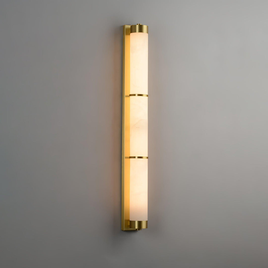 Jade Cylindra Alabaster Brass Wall Light Living Room Bedroom