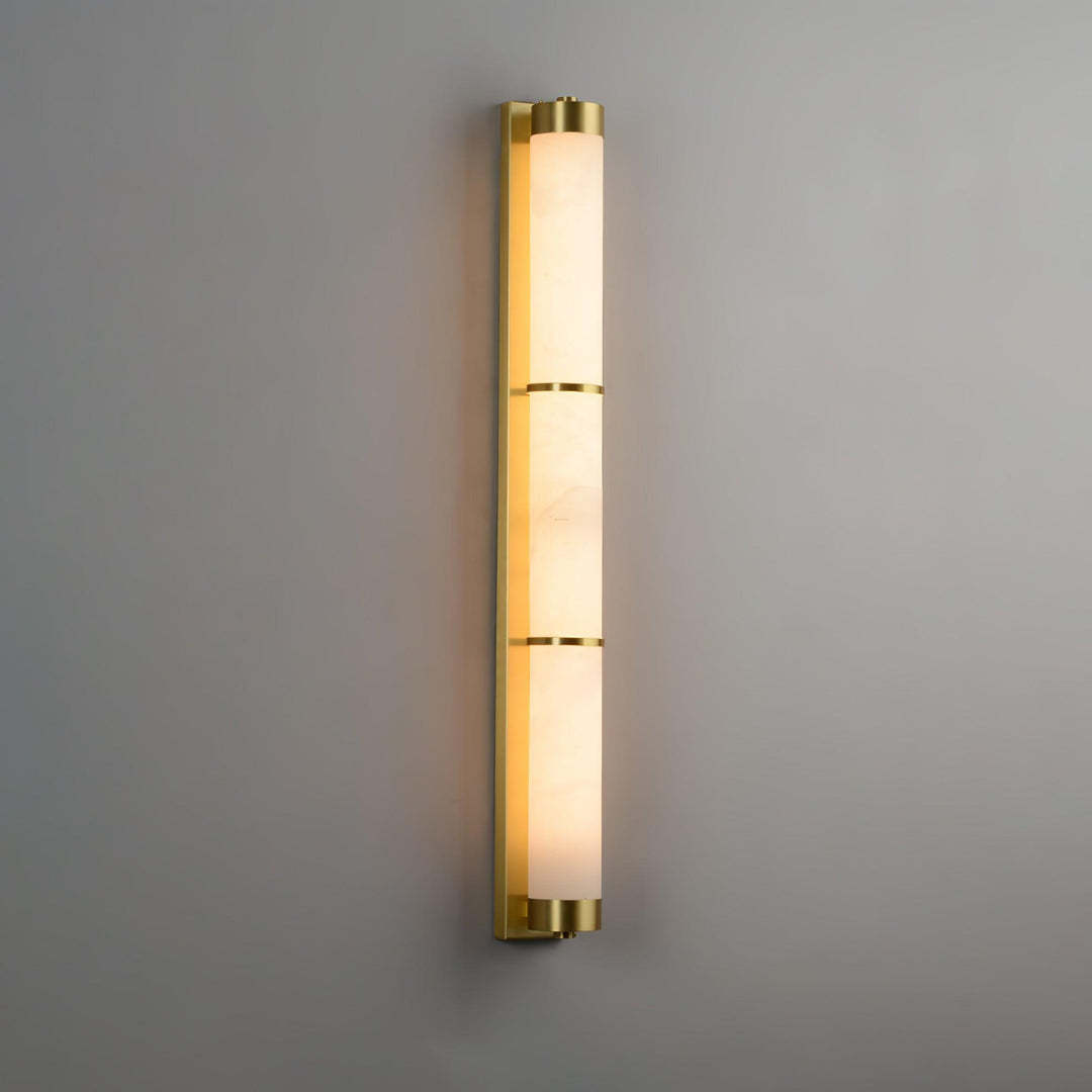 Jade Cylindra Alabaster Brass Wall Light Living Room Bedroom