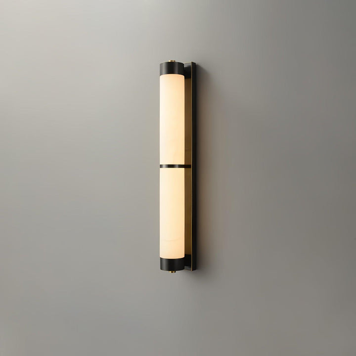 Jade Cylindra Alabaster Brass Wall Light Living Room Bedroom