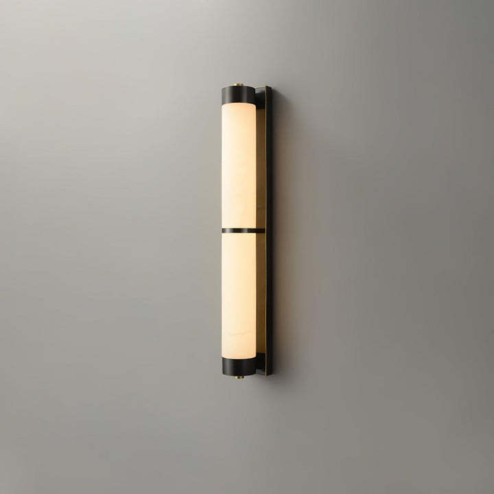 Jade Cylindra Alabaster Brass Wall Light Living Room Bedroom