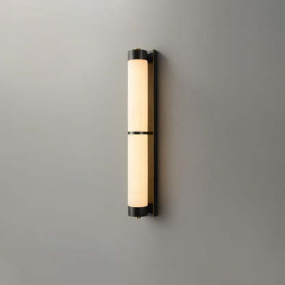 Jade Cylindra Alabaster Brass Wall Light Living Room Bedroom