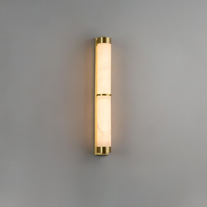 Jade Cylindra Alabaster Brass Wall Light Living Room Bedroom