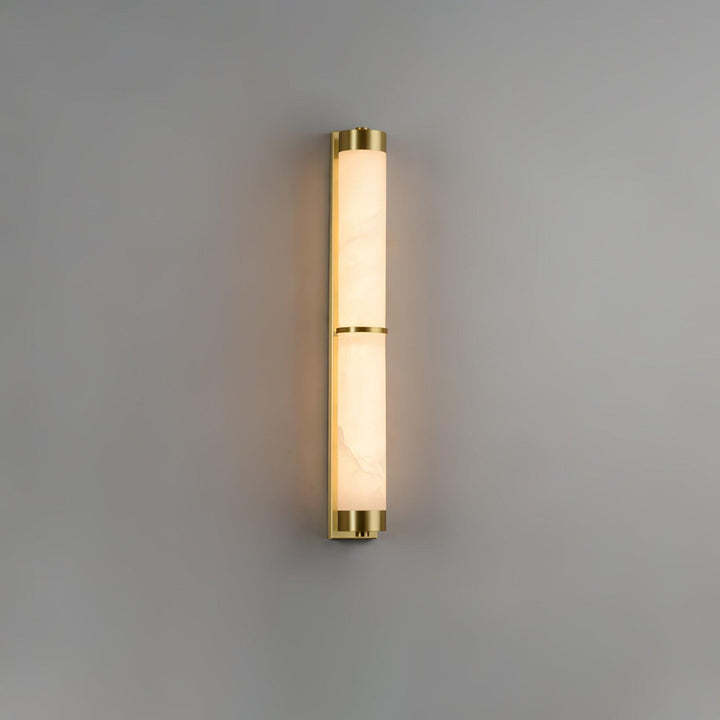 Jade Cylindra Alabaster Brass Wall Light Living Room Bedroom