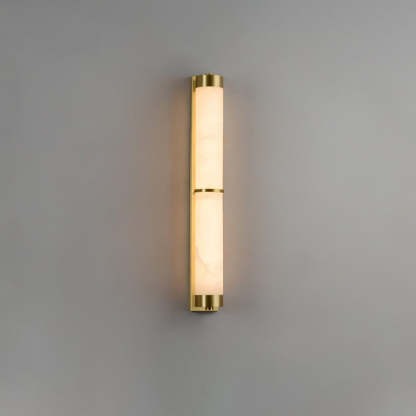 Jade Cylindra Alabaster Brass Wall Light Living Room Bedroom