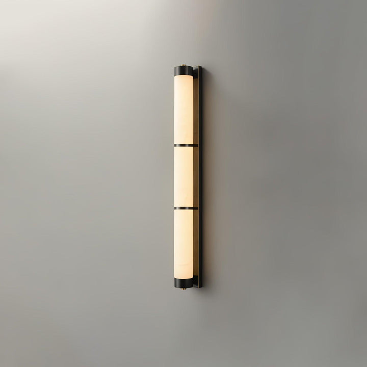 Jade Cylindra Alabaster Brass Wall Light Living Room Bedroom