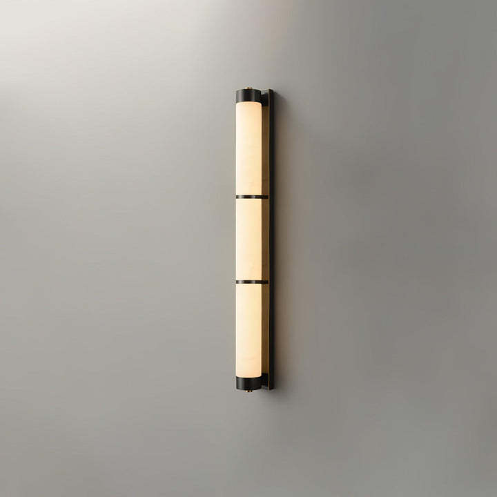 Jade Cylindra Alabaster Brass Wall Light Living Room Bedroom