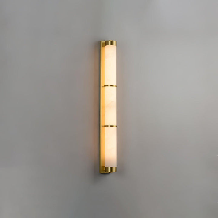 Jade Cylindra Alabaster Brass Wall Light Living Room Bedroom
