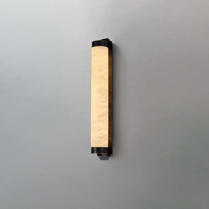 Jade Cylindra Alabaster Brass Wall Light Living Room Bedroom