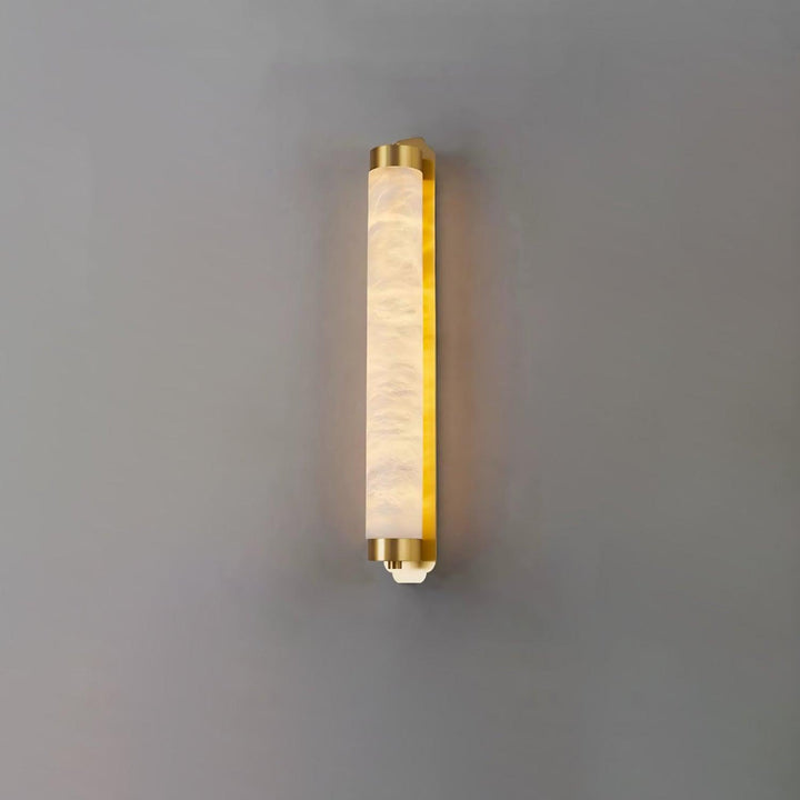 Jade Cylindra Alabaster Brass Wall Light Living Room Bedroom