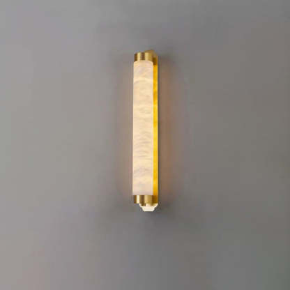 Jade Cylindra Alabaster Brass Wall Light Living Room Bedroom