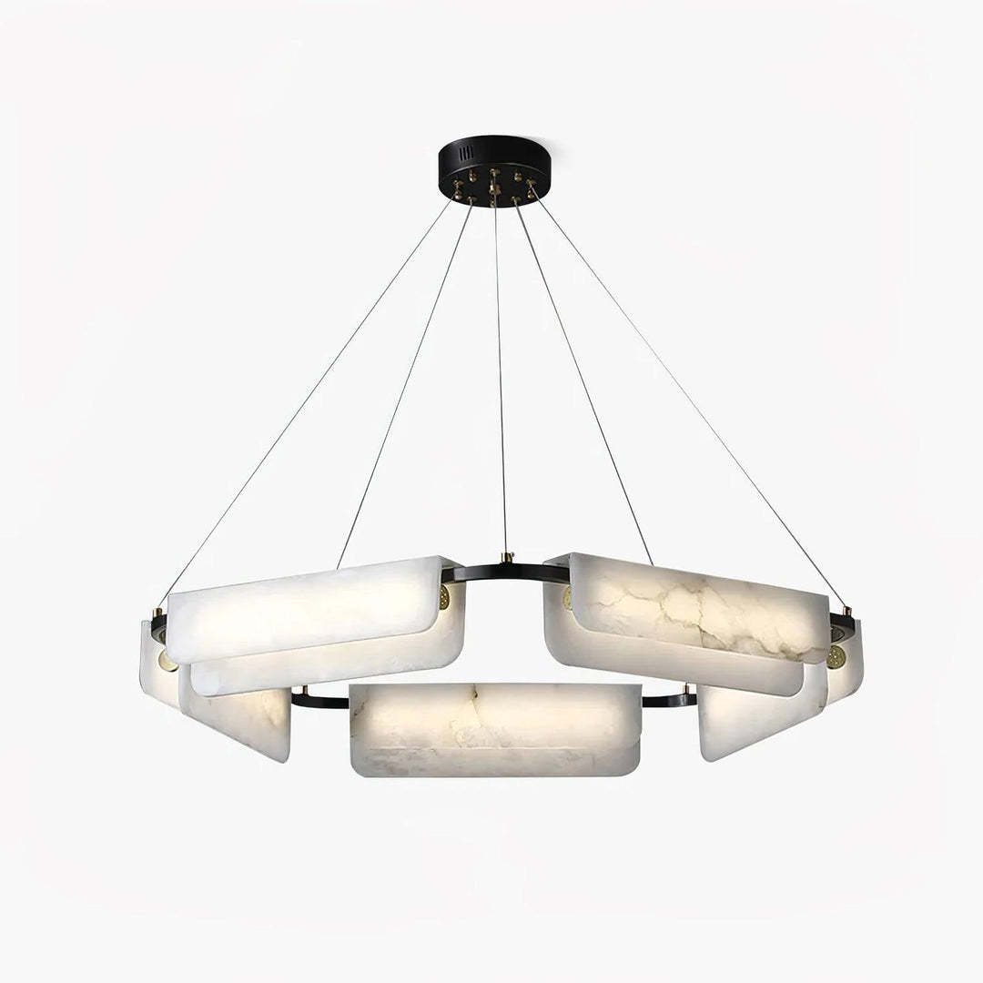 Jade Chandelier Modern Alabaster Metal Living Room Dining Room