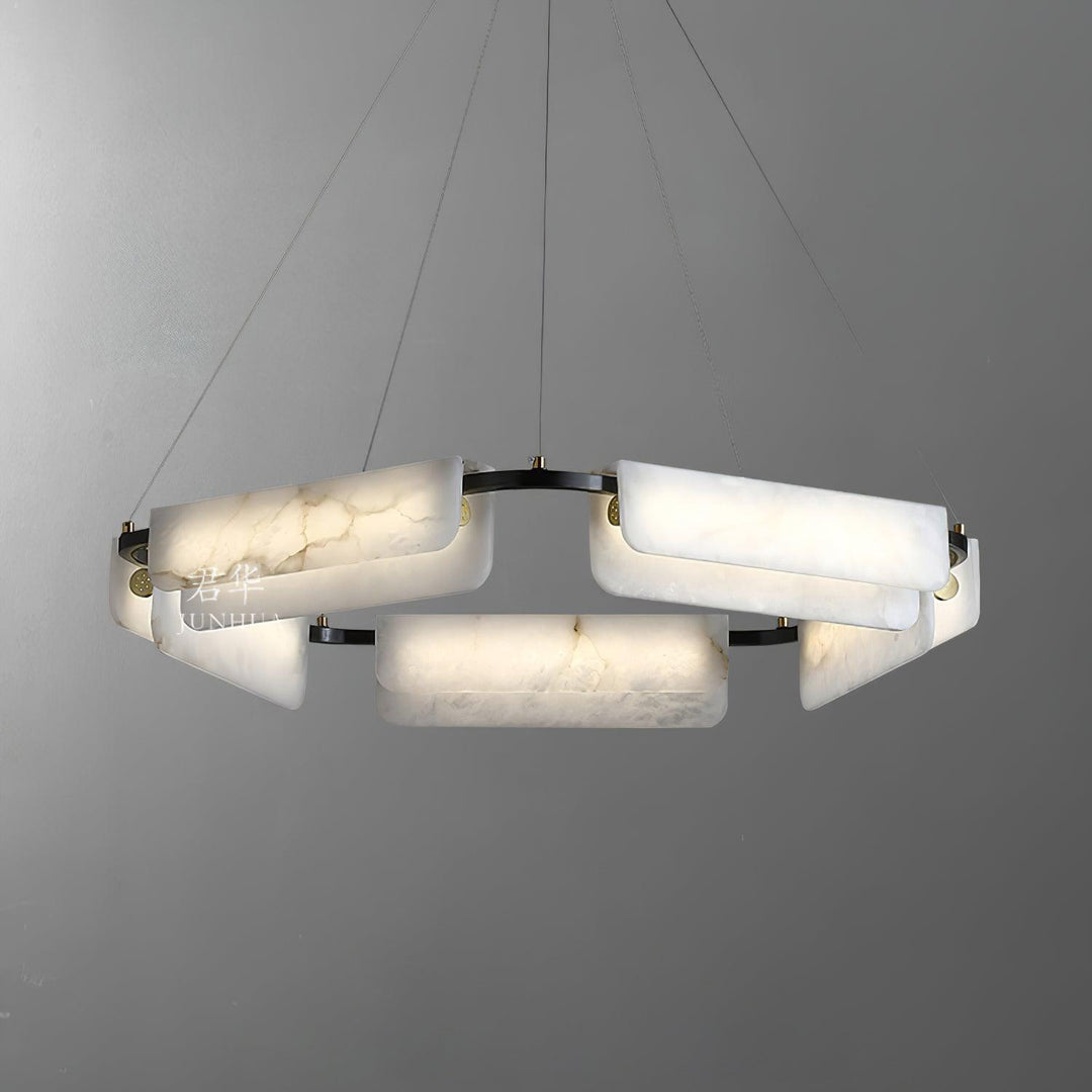 Jade Chandelier Modern Alabaster Metal Living Room Dining Room