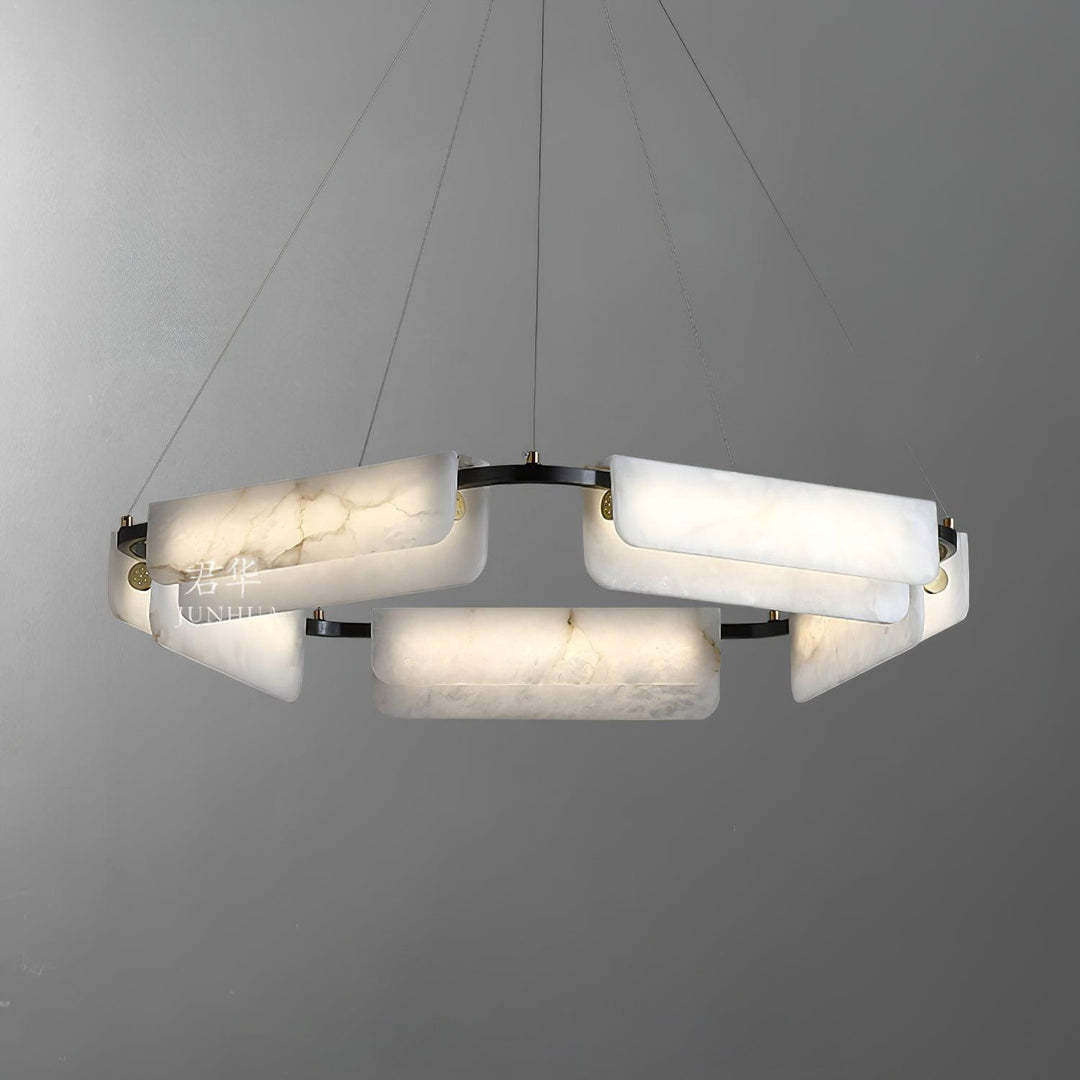 Jade Chandelier Modern Alabaster Metal Living Room Dining Room