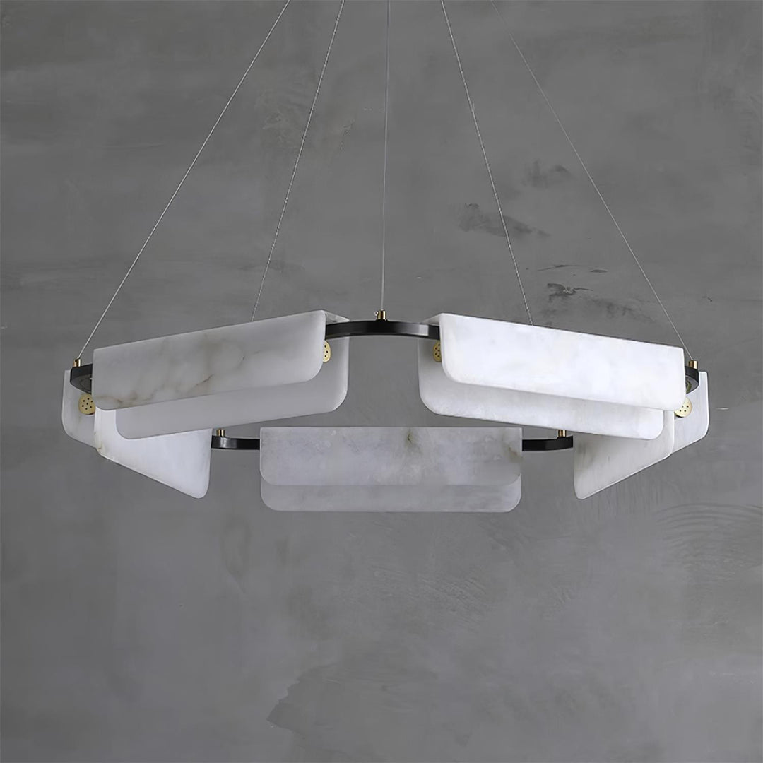 Jade Chandelier Modern Alabaster Metal Living Room Dining Room