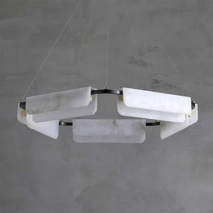 Jade Chandelier Modern Alabaster Metal Living Room Dining Room